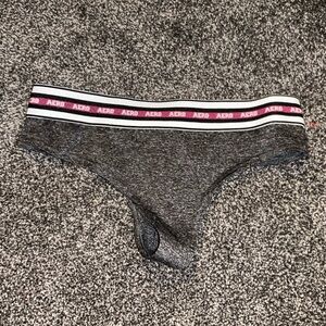 Gray Sports underwear with Pink and White Stripe
